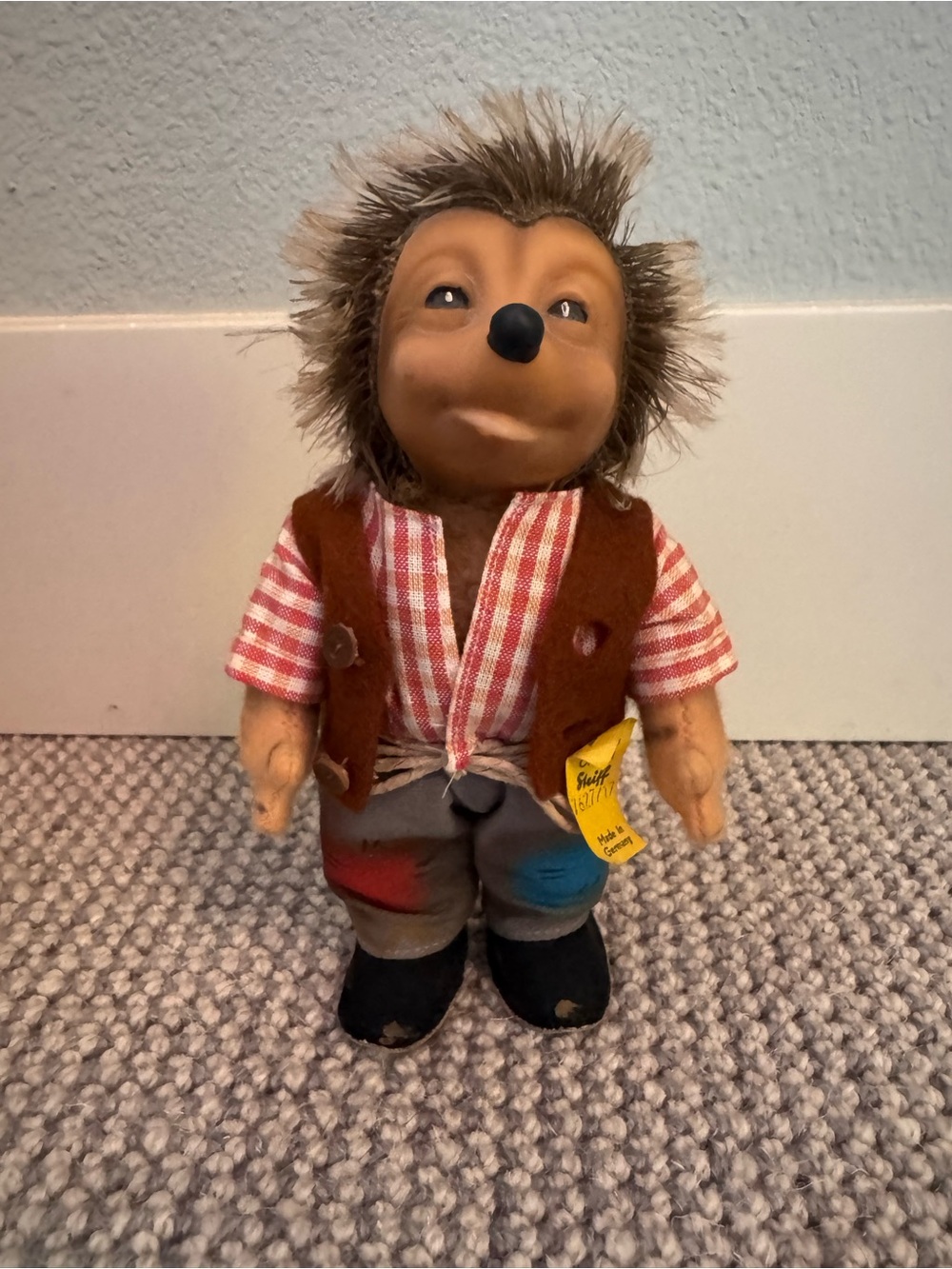 Vintage Steiff Hedgehog Mecki 7" Doll 7627/17